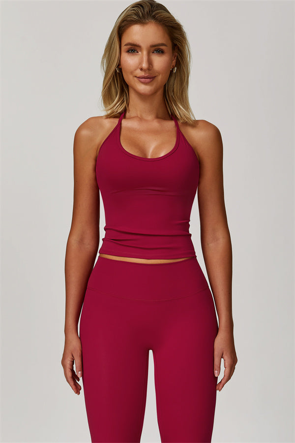 The Refresh Halter Crop Top Leggings 2-Piece Set