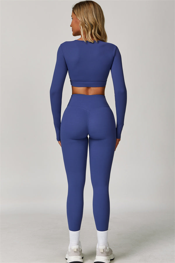 The Lavish Long Sleeve Cut-out Crop Top