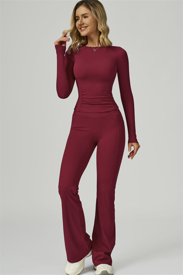 The FlexFit Active Top Flared Leggings 2-Piece Set
