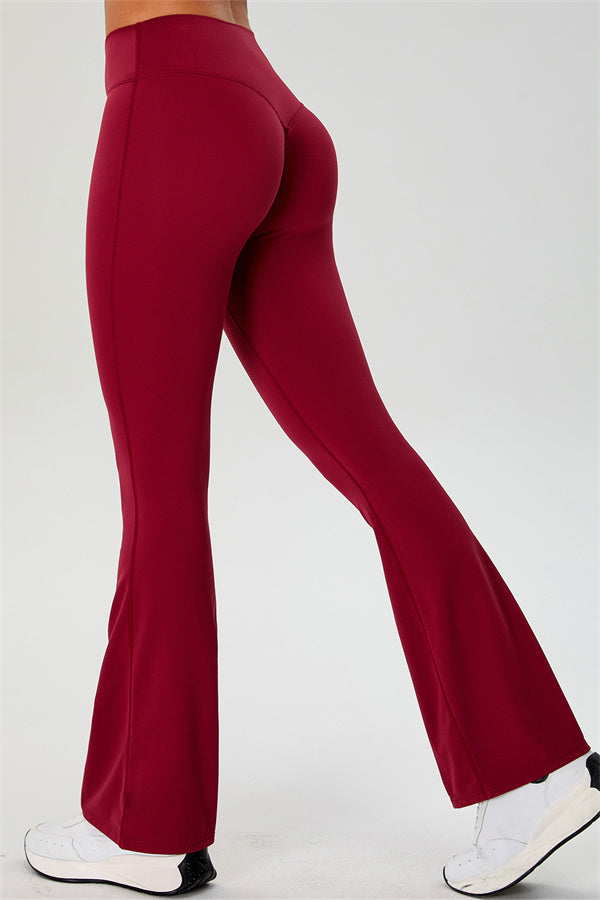 The Ember Flared Leggings Burgundy