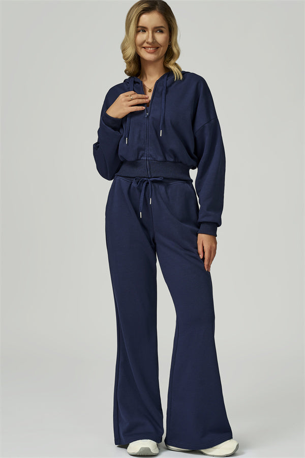 The FlexFit Crop Hoodie Pants 2-Piece Set