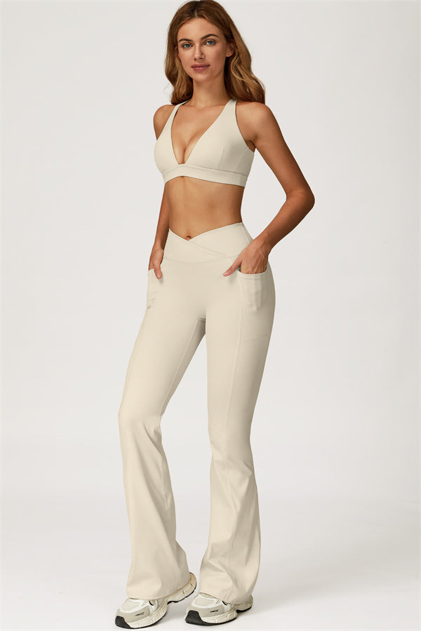 The Glacier Sports Bra Flared Leggings 2-Piece Set