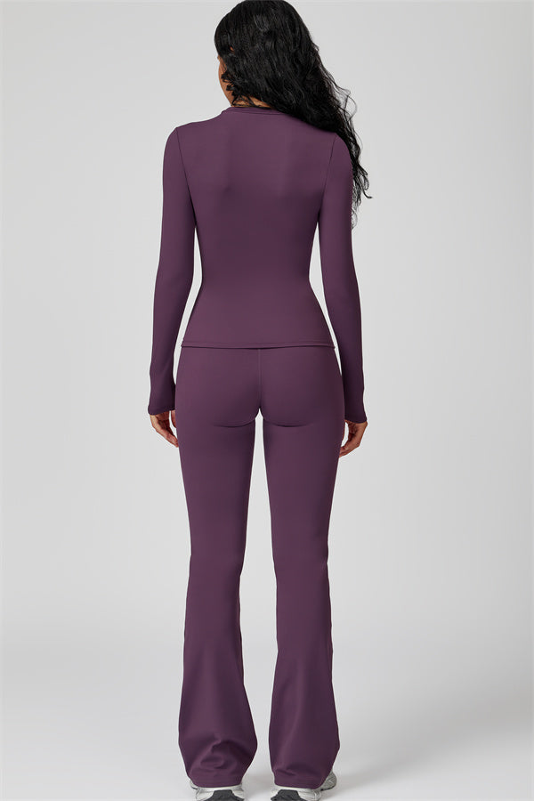 The Oasis Long Sleeve T-shirt Flared Leggings 2-Piece Set