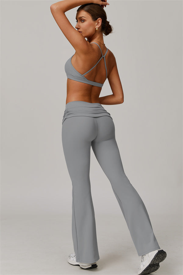 The Juno Star Sports Bra Flared Leggings 2-Piece Set