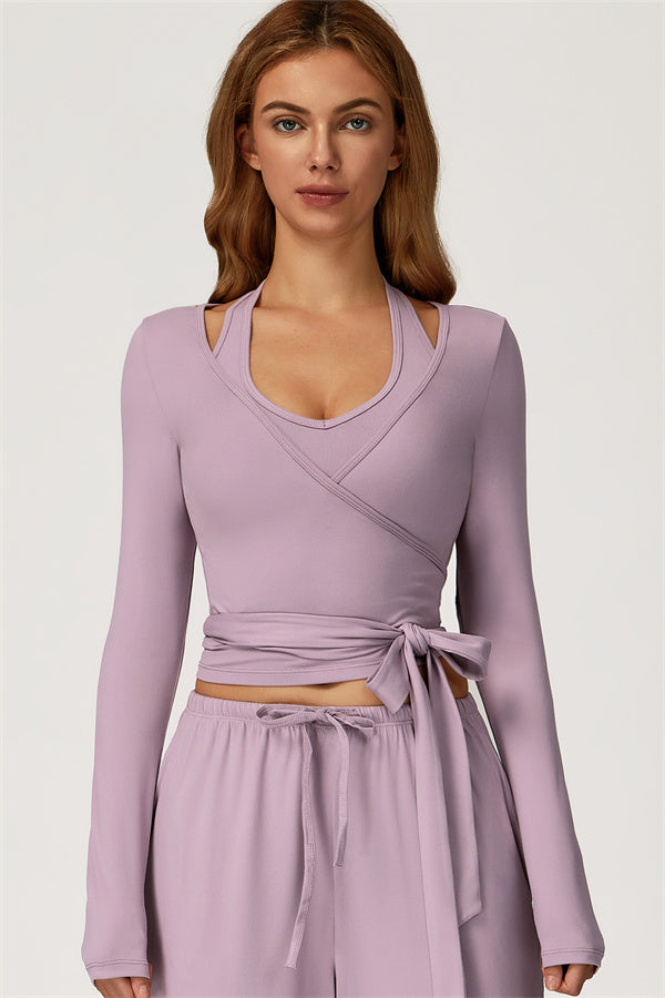 The Sprint Long Sleeve Crop Top Lily