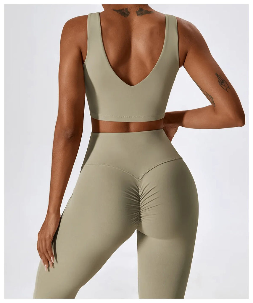 Daisy V Crop Top & Flared Set