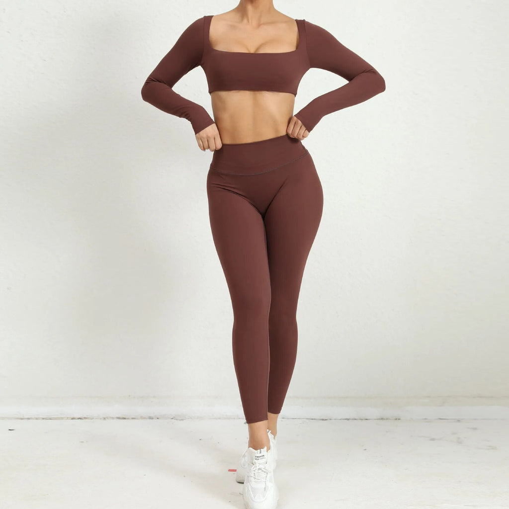Ultimate Square Longsleeve & Leggings Set Brown