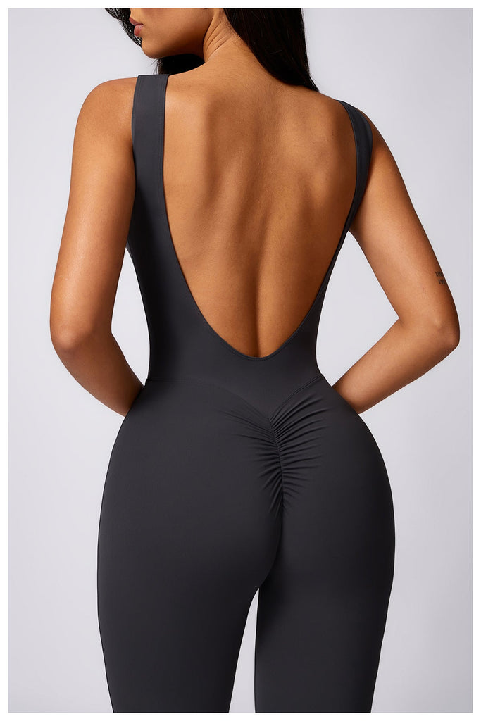 Jewel Scrunch Flared Jumpsuit
