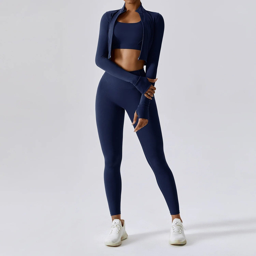 Madelyn 3 Piece Top & Leggings Set Navy