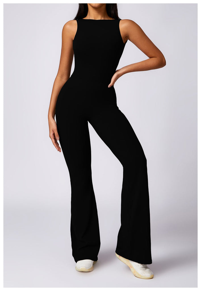 Jewel Scrunch Flared Jumpsuit