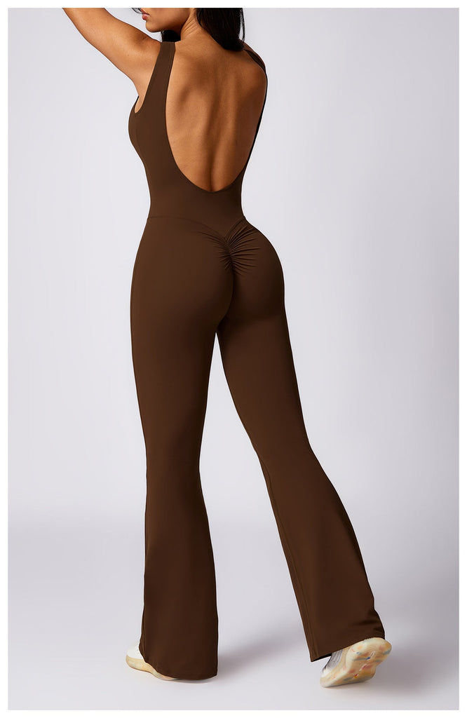 Jewel Scrunch Flared Jumpsuit
