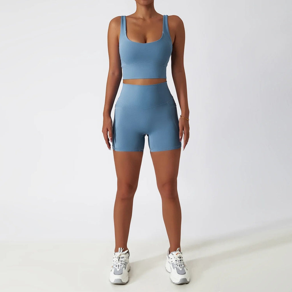 Lydia Tank Top & Shorts Set Denim