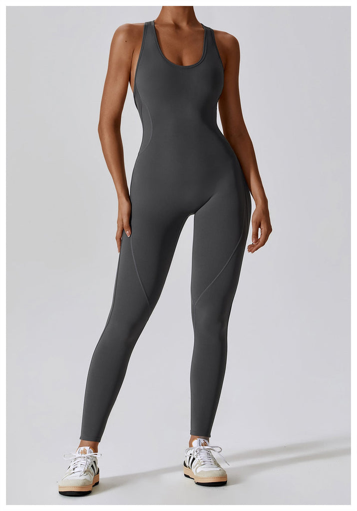Maya Active Sculpt Jumpsuit Grey