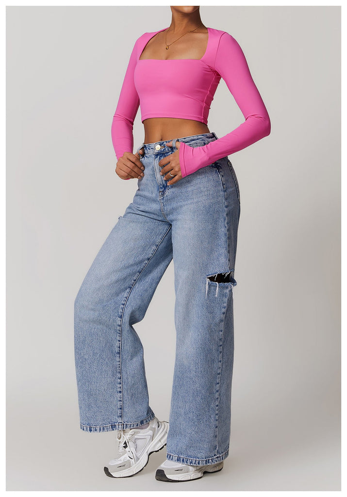 Amy Square Cut Longsleeve Top