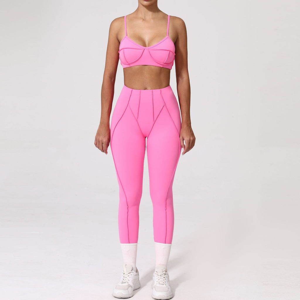 Iconic Bra Top & Leggings Set Pink