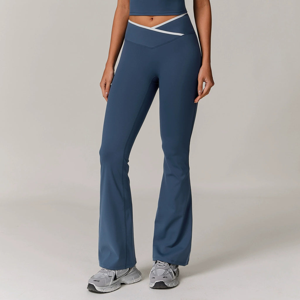 Aiko Flared Trousers Navy