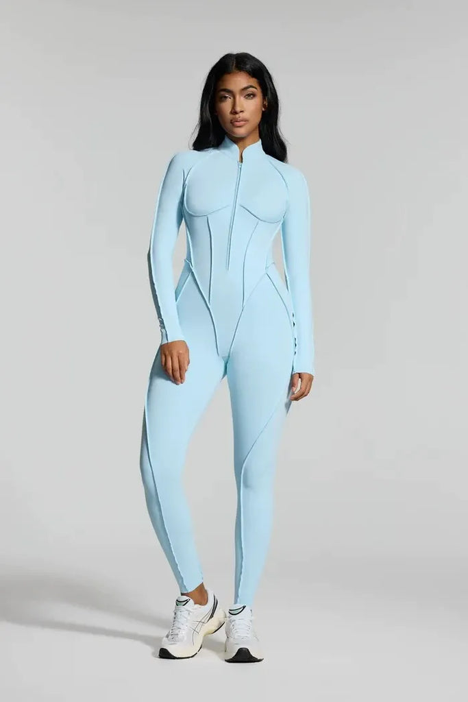 Lucky Label Iconic Longsleeve Zip Jumpsuit Light blue