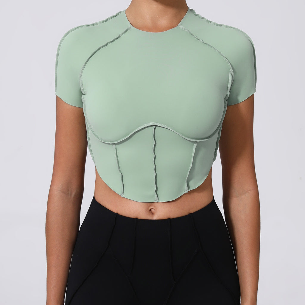 Iconic T-Sleeve Crop Top Sage