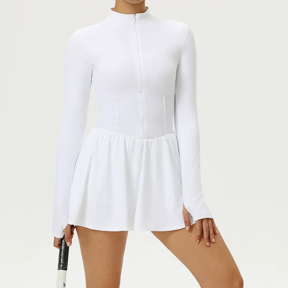 Evie Longsleeve Zip Skort Dress