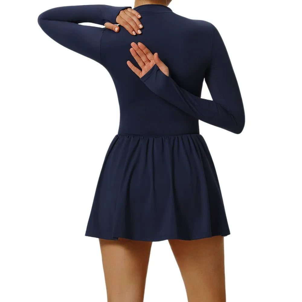 Evie Longsleeve Zip Skort Dress