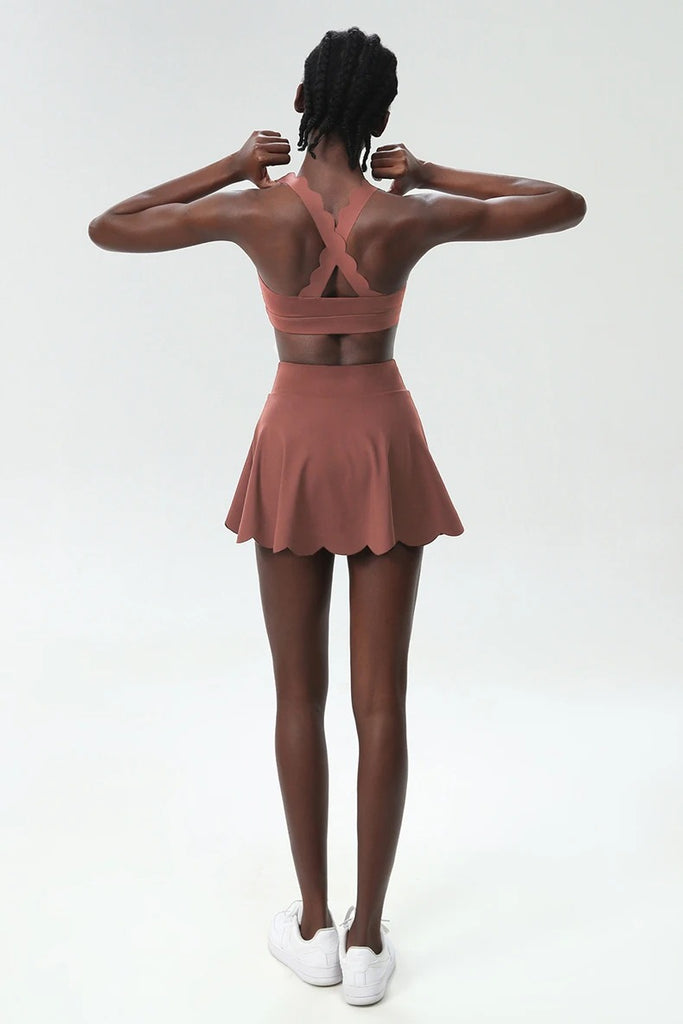 Scallop Square Top & Skort Set