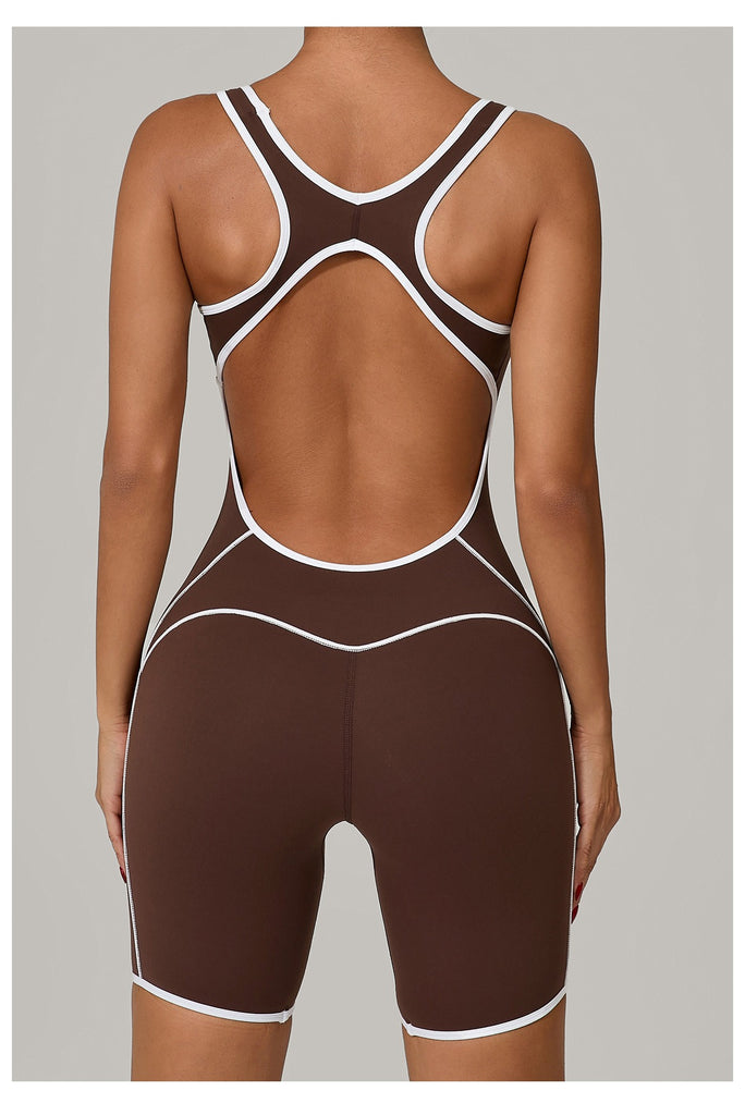 Martha Contrast Tank Romper