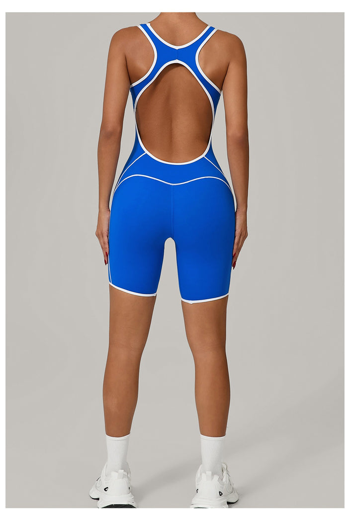 Martha Contrast Tank Romper