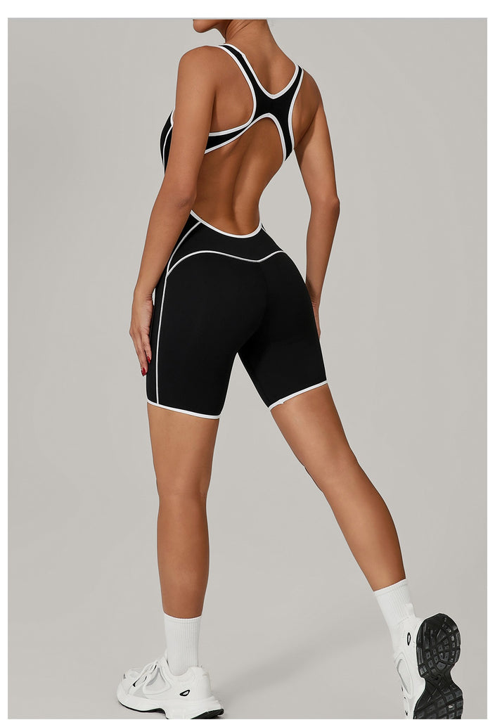 Martha Contrast Tank Romper