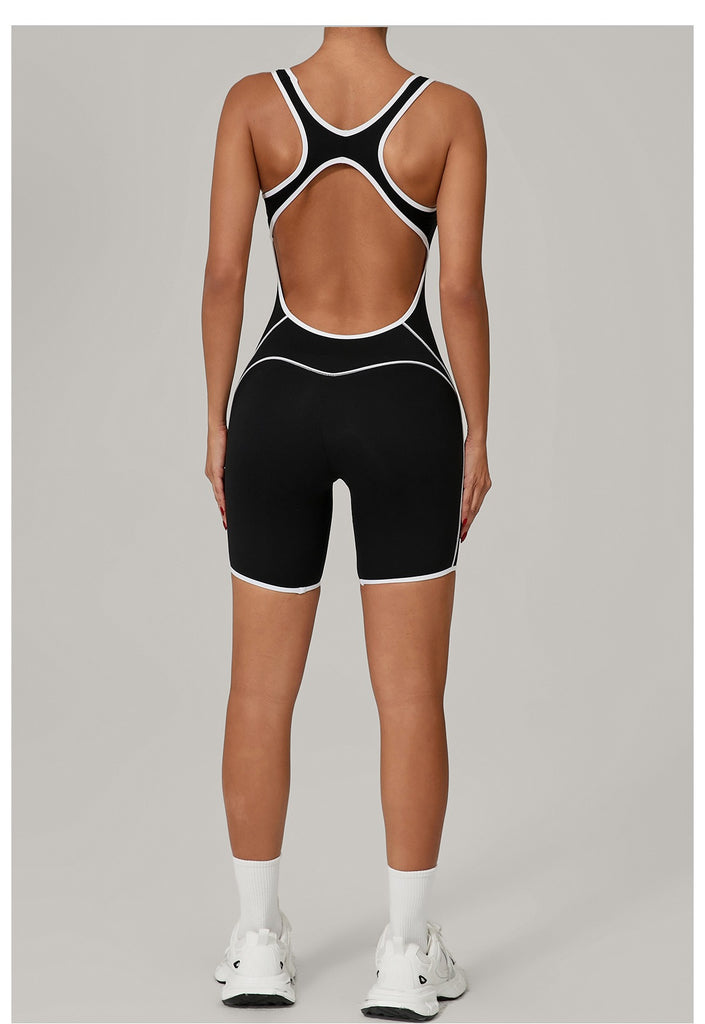 Martha Contrast Tank Romper