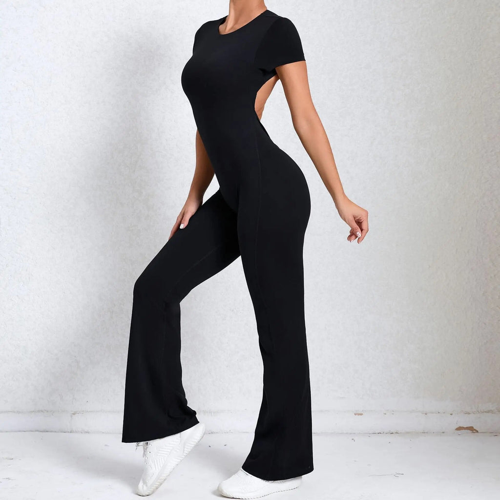 Essential Backless Flared Jumpsuit
