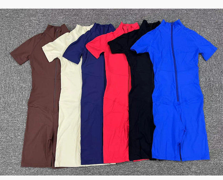 Core T-Sleeve Zip Romper