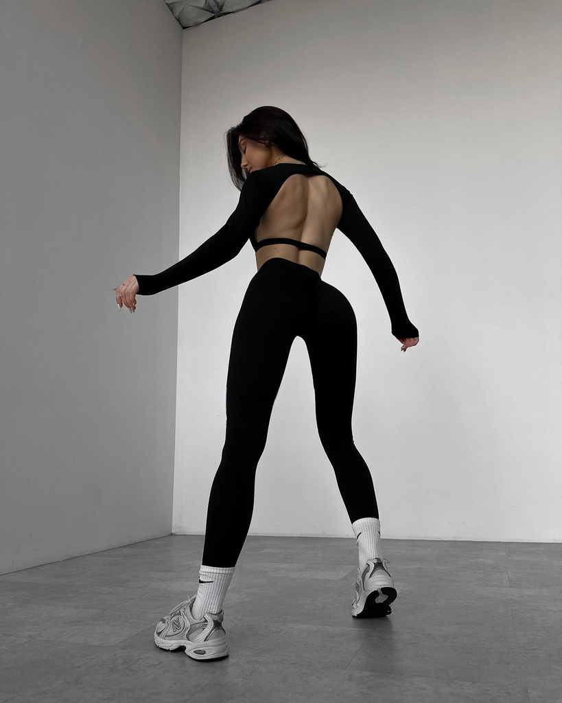 Sienna Longsleeve & Leggings Set Black