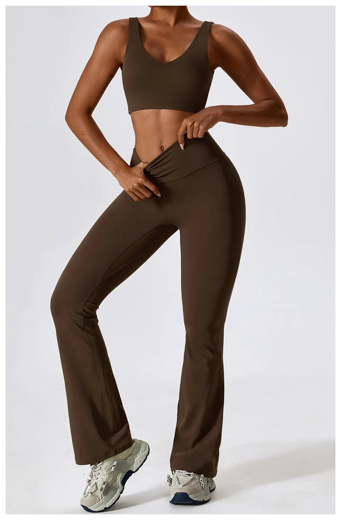 Daisy V Crop Top & Flared Set