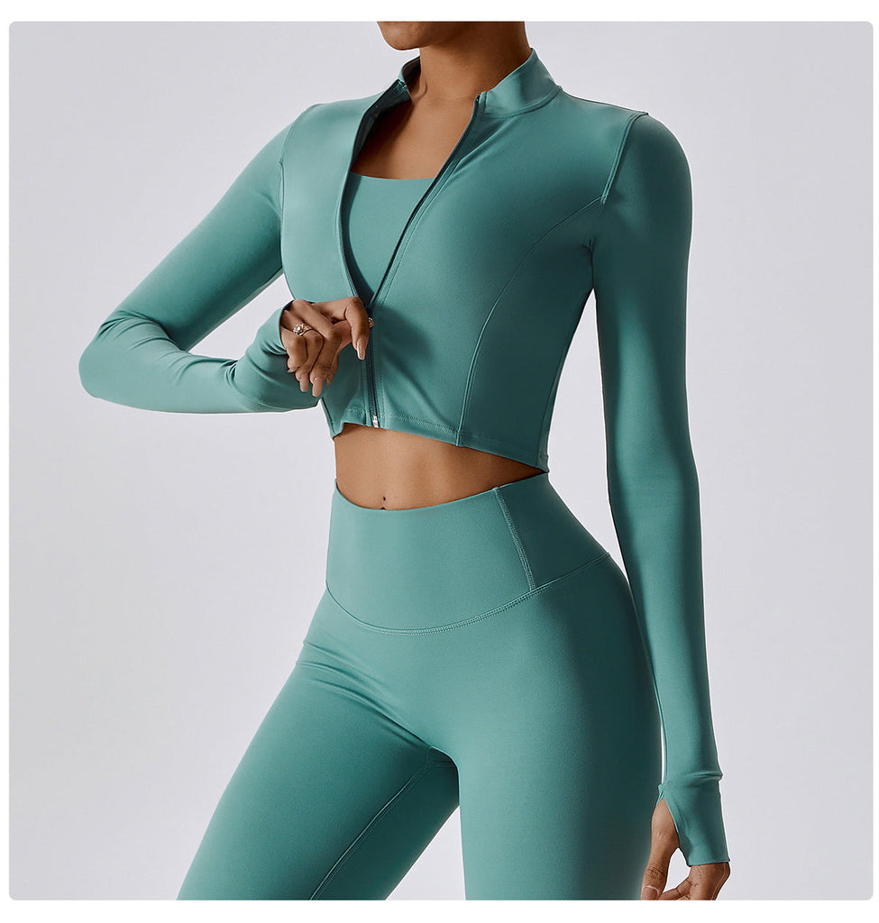 Thea Zip Longsleeve Top