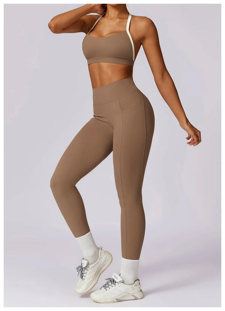 Noelle Contrast Top & Leggings Set