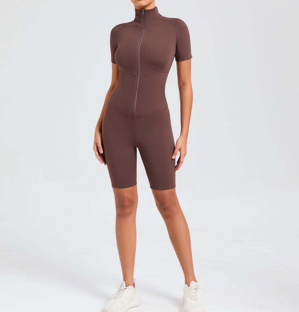 Core T-Sleeve Zip Romper