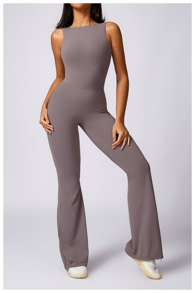 Jewel Scrunch Flared Jumpsuit