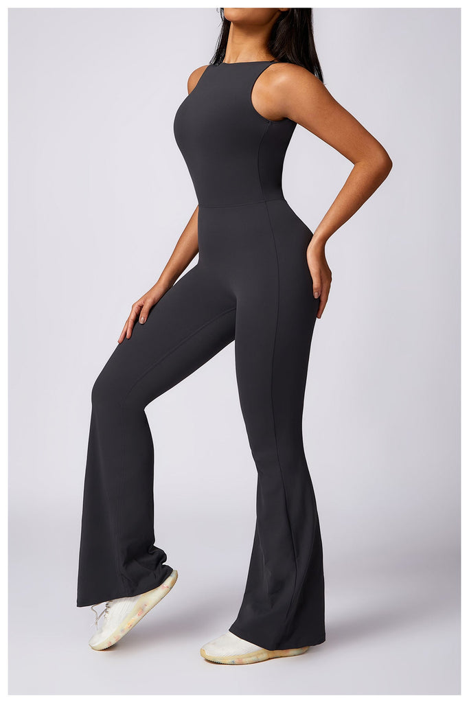Jewel Scrunch Flared Jumpsuit