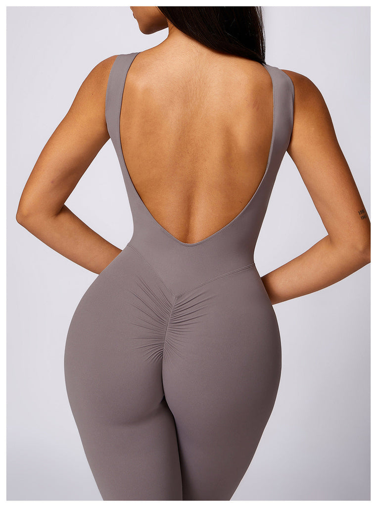 Jewel Scrunch Flared Jumpsuit