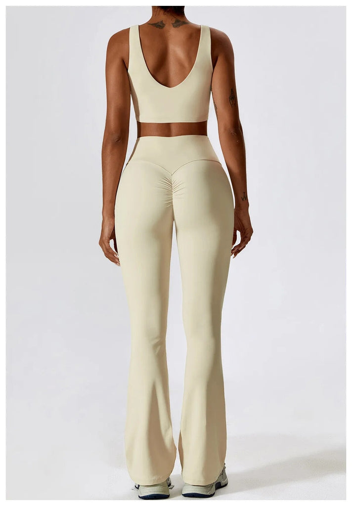 Daisy V Crop Top & Flared Set