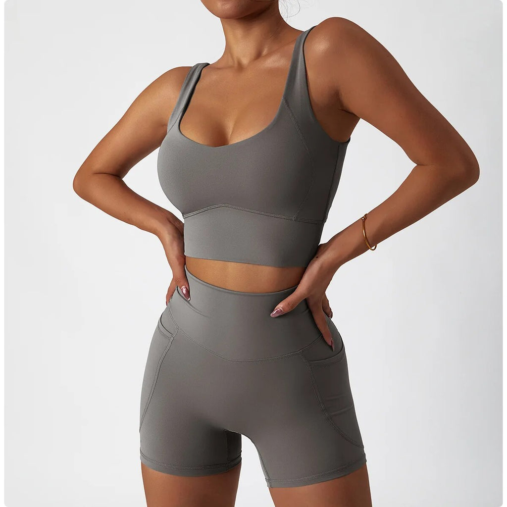 Lydia Tank Top & Shorts Set Graphite