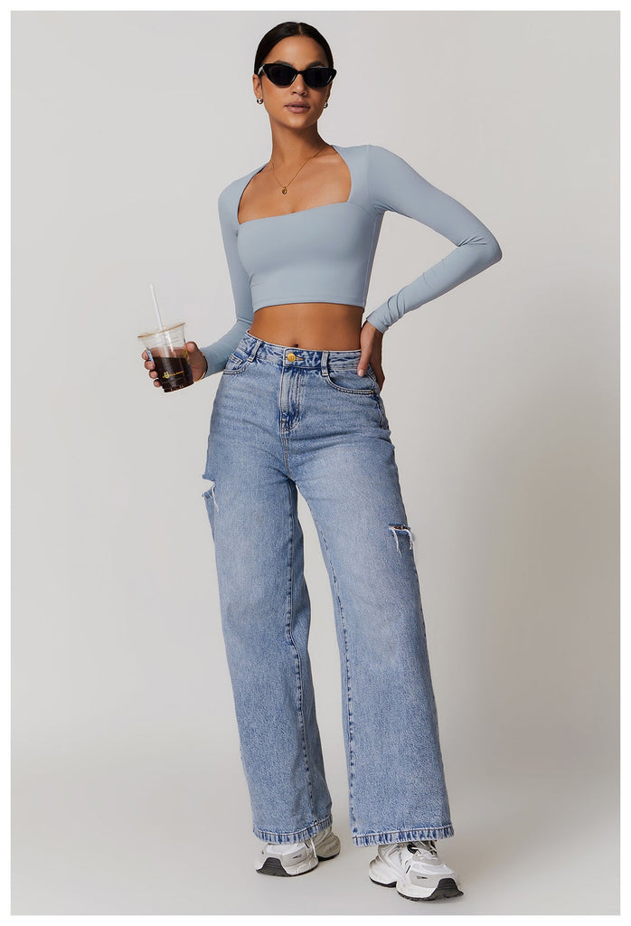 Amy Square Cut Longsleeve Top