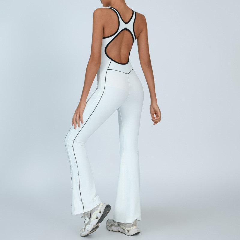 Martha Contrast Flared Jumpsuit