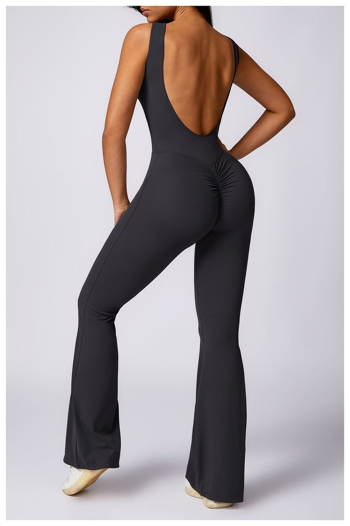 Jewel Scrunch Flared Jumpsuit