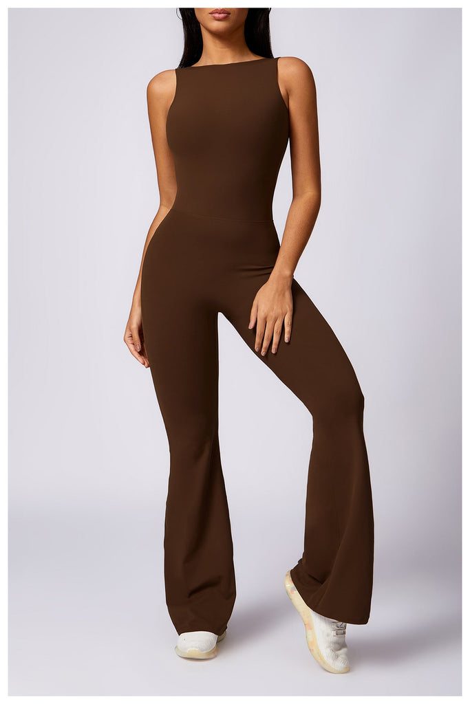 Jewel Scrunch Flared Jumpsuit
