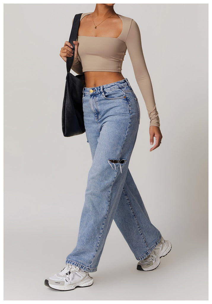 Amy Square Cut Longsleeve Top