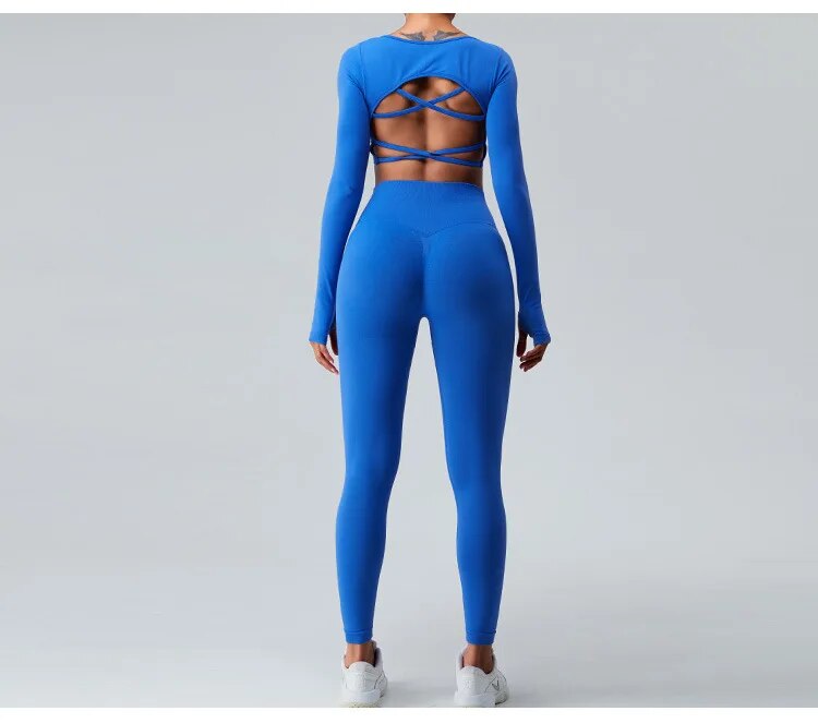Carrie Cross Back Longsleeve Top