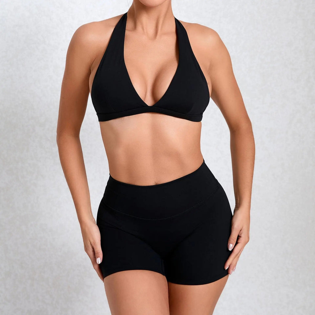 Sarah Bralette & Shorts Set Black